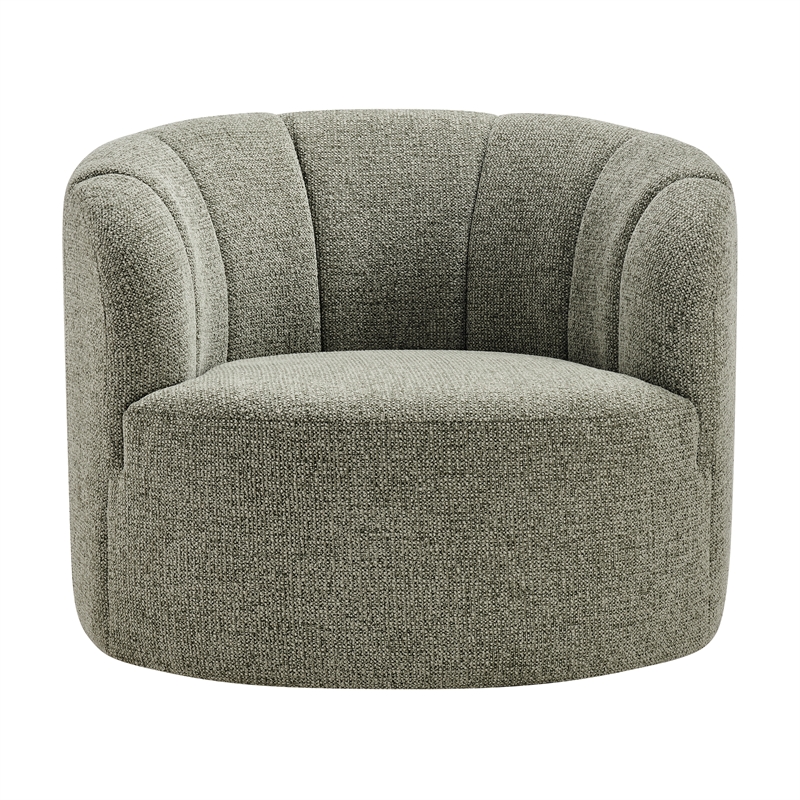 NPD Furniture - Elowen Swivel Accent Arm Chair - Heathered Olive Chenille