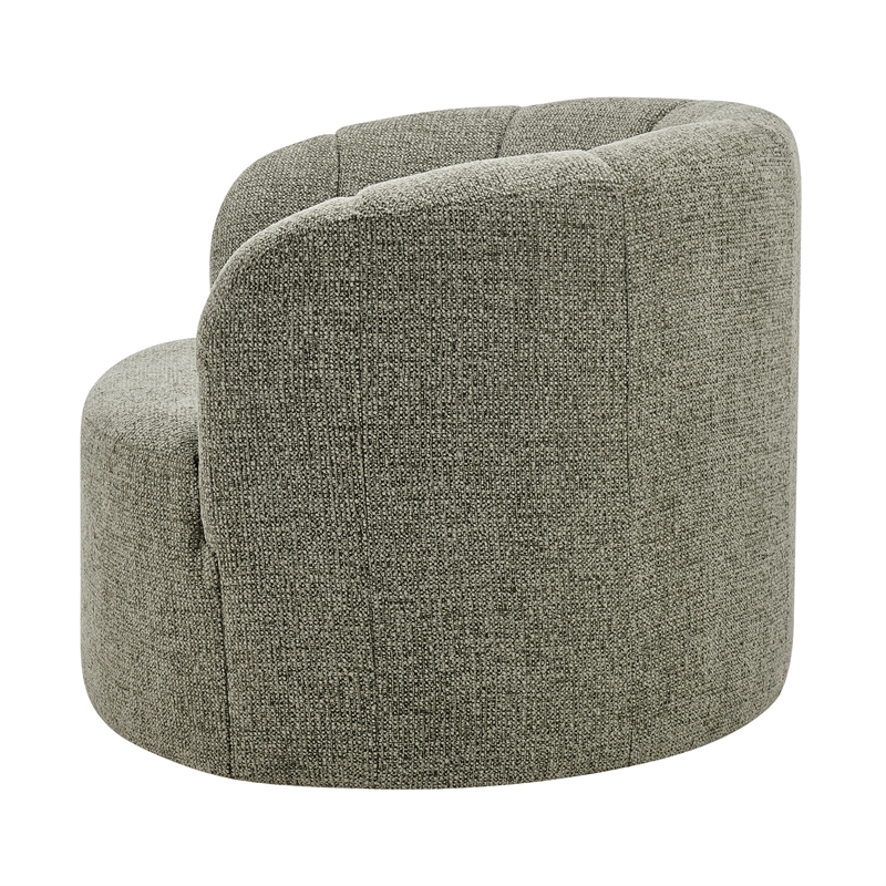 NPD Furniture - Elowen Swivel Accent Arm Chair - Heathered Olive Chenille