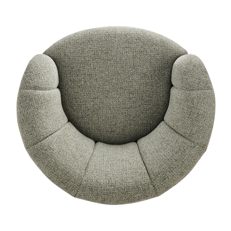 NPD Furniture - Elowen Swivel Accent Arm Chair - Heathered Olive Chenille