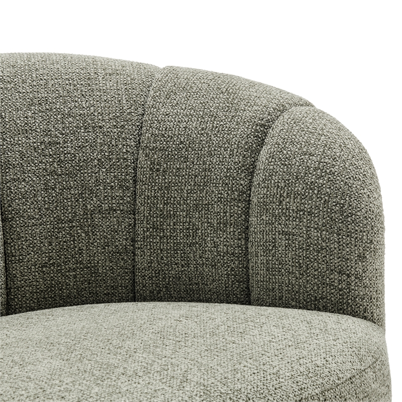 NPD Furniture - Elowen Swivel Accent Arm Chair - Heathered Olive Chenille