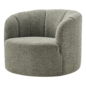 NPD Furniture - Elowen Swivel Accent Arm Chair - Heathered Olive Chenille
