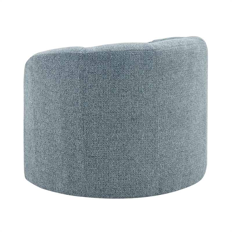 NPD Furniture - Elowen Swivel Accent Arm Chair - Heathered Blue Chenille