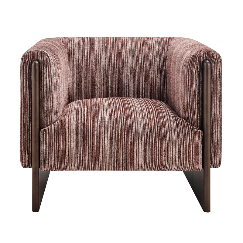 NPD Furniture - Daxon Fabric Accent Arm Chair - Stria Clay Chenille