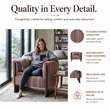NPD Furniture - Daxon Fabric Accent Arm Chair - Stria Clay Chenille