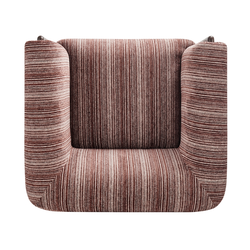NPD Furniture - Daxon Fabric Accent Arm Chair - Stria Clay Chenille