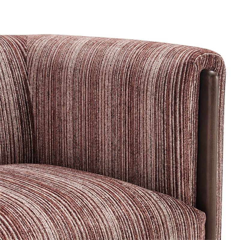 NPD Furniture - Daxon Fabric Accent Arm Chair - Stria Clay Chenille
