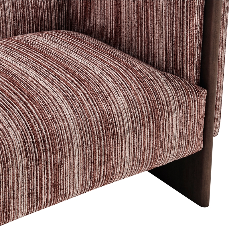 NPD Furniture - Daxon Fabric Accent Arm Chair - Stria Clay Chenille