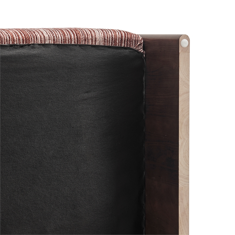 NPD Furniture - Daxon Fabric Accent Arm Chair - Stria Clay Chenille