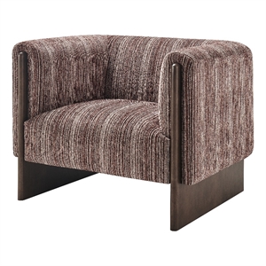 NPD Furniture - Daxon Fabric Accent Arm Chair - Stria Clay Chenille
