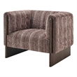 NPD Furniture - Daxon Fabric Accent Arm Chair - Stria Clay Chenille
