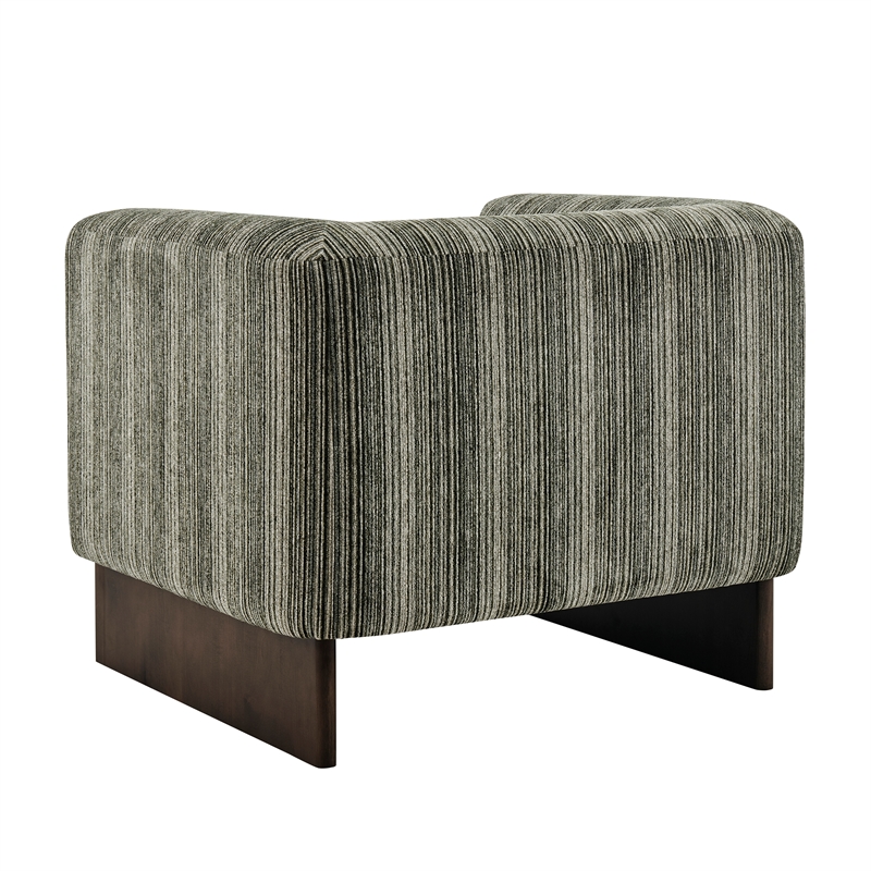 NPD Furniture - Daxon Accent Arm Chair - Stria Olive Chenille