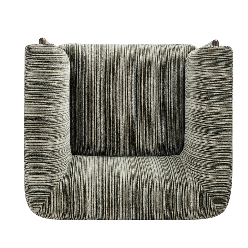 NPD Furniture - Daxon Accent Arm Chair - Stria Olive Chenille