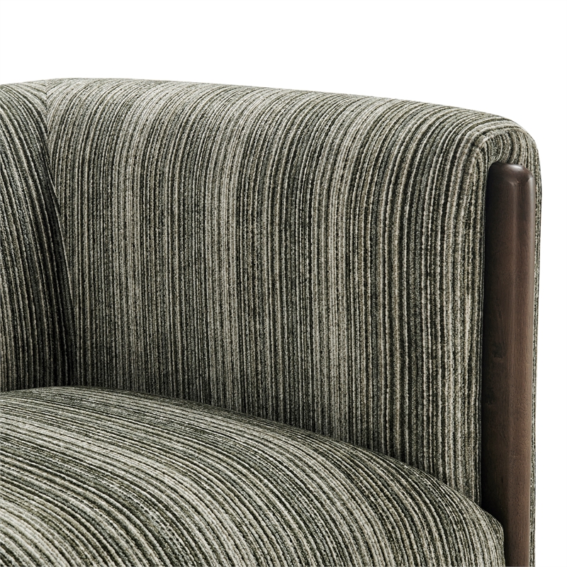 NPD Furniture - Daxon Accent Arm Chair - Stria Olive Chenille