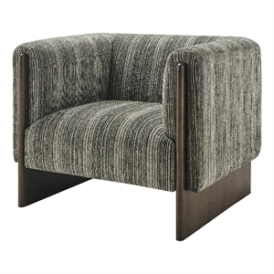 NPD Furniture - Daxon Accent Arm Chair - Stria Olive Chenille