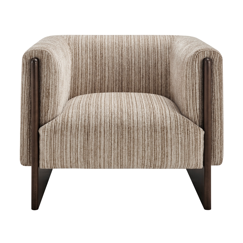 NPD Furniture - Daxon Accent Arm Chair - Stria Sand Chenille