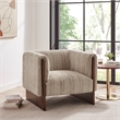 NPD Furniture - Daxon Accent Arm Chair - Stria Sand Chenille