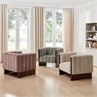 NPD Furniture - Daxon Accent Arm Chair - Stria Sand Chenille