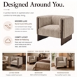 NPD Furniture - Daxon Accent Arm Chair - Stria Sand Chenille