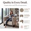 NPD Furniture - Daxon Accent Arm Chair - Stria Sand Chenille