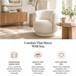 NPD Furniture - Veloura Fabric Swivel Accent Arm Chair - Mila Ivory