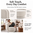 NPD Furniture - Veloura Fabric Swivel Accent Arm Chair - Mila Ivory