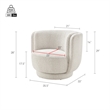 NPD Furniture - Veloura Fabric Swivel Accent Arm Chair - Mila Ivory
