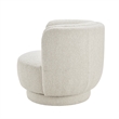 NPD Furniture - Veloura Fabric Swivel Accent Arm Chair - Mila Ivory