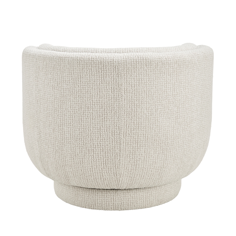 NPD Furniture - Veloura Fabric Swivel Accent Arm Chair - Mila Ivory