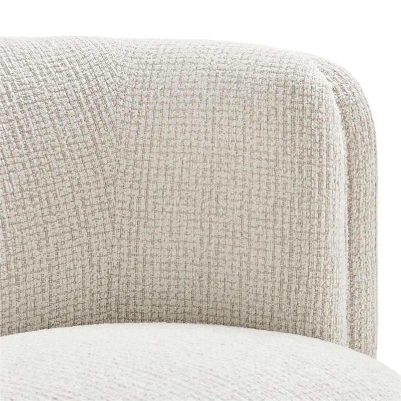 NPD Furniture - Veloura Fabric Swivel Accent Arm Chair - Mila Ivory