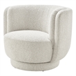 NPD Furniture - Veloura Fabric Swivel Accent Arm Chair - Mila Ivory