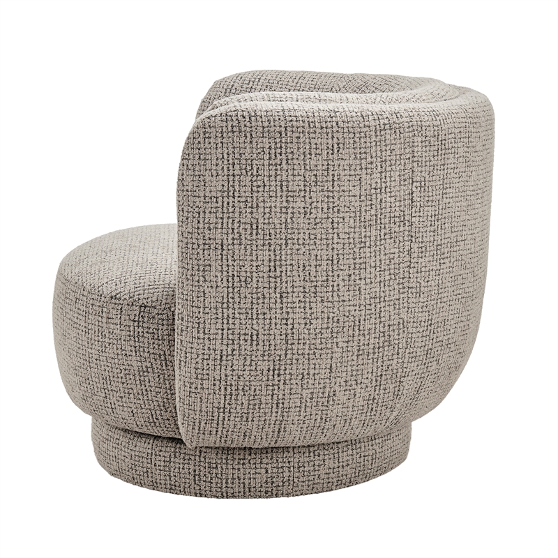 NPD Furniture - Veloura Fabric Swivel Accent Arm Chair - Mila Taupe