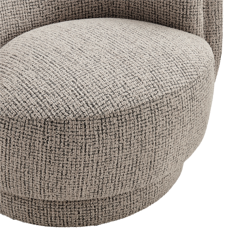 NPD Furniture - Veloura Fabric Swivel Accent Arm Chair - Mila Taupe