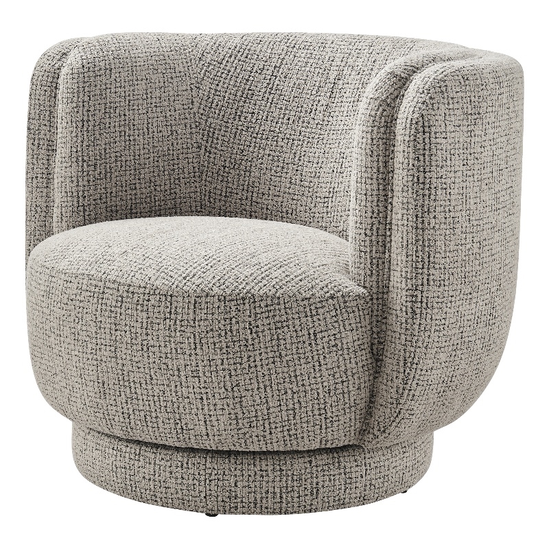 NPD Furniture - Veloura Fabric Swivel Accent Arm Chair - Mila Taupe