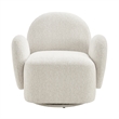 NPD Furniture - Zoya Fabric Swivel Accent Arm Chair - Mila Ivory
