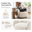 NPD Furniture - Zoya Fabric Swivel Accent Arm Chair - Mila Ivory
