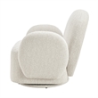 NPD Furniture - Zoya Fabric Swivel Accent Arm Chair - Mila Ivory