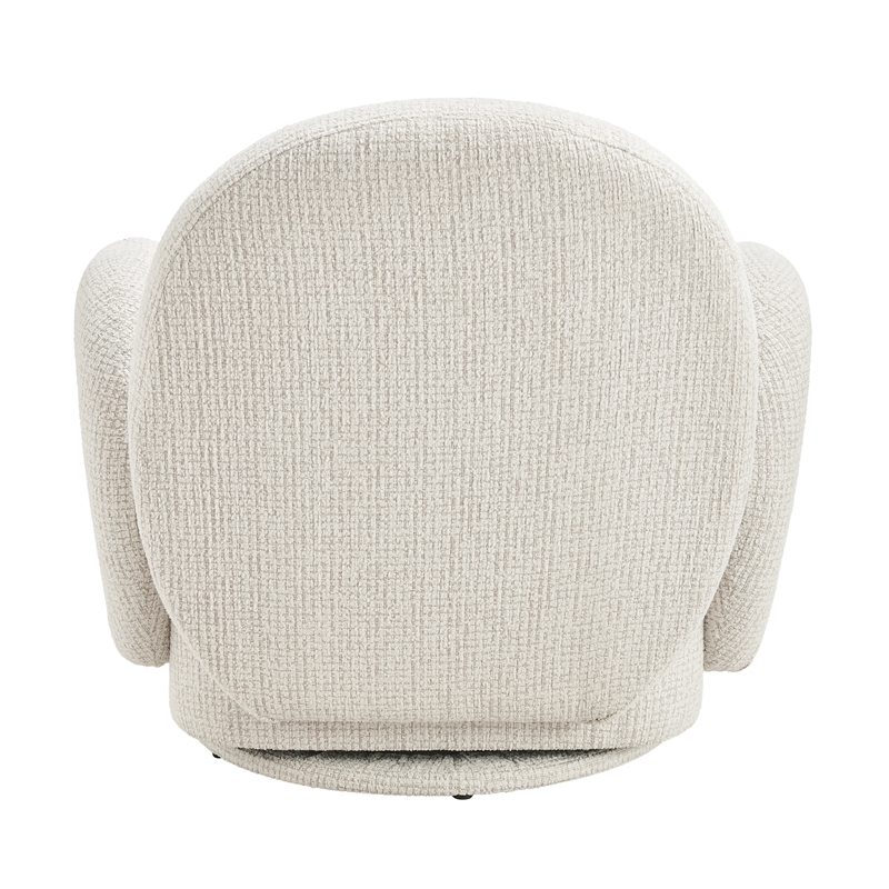 NPD Furniture - Zoya Fabric Swivel Accent Arm Chair - Mila Ivory
