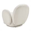 NPD Furniture - Zoya Fabric Swivel Accent Arm Chair - Mila Ivory