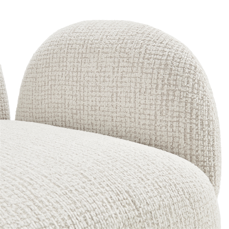 NPD Furniture - Zoya Fabric Swivel Accent Arm Chair - Mila Ivory