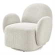 NPD Furniture - Zoya Fabric Swivel Accent Arm Chair - Mila Ivory