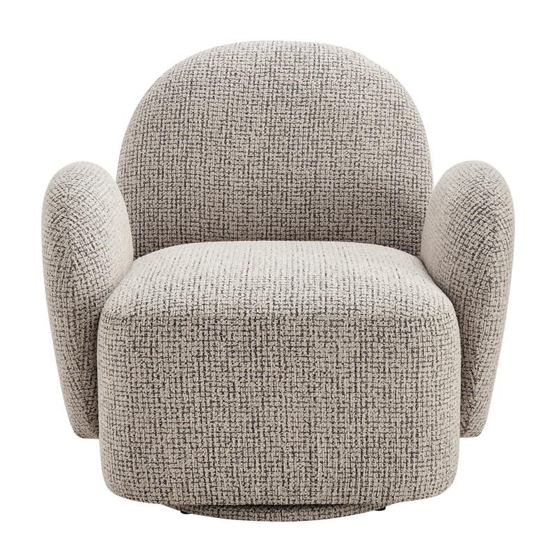 NPD Furniture - Zoya Fabric Swivel Accent Arm Chair - Mila Taupe