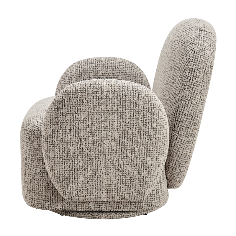 NPD Furniture - Zoya Fabric Swivel Accent Arm Chair - Mila Taupe