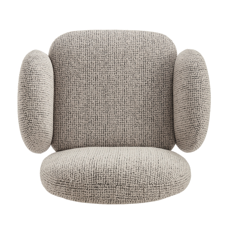 NPD Furniture - Zoya Fabric Swivel Accent Arm Chair - Mila Taupe
