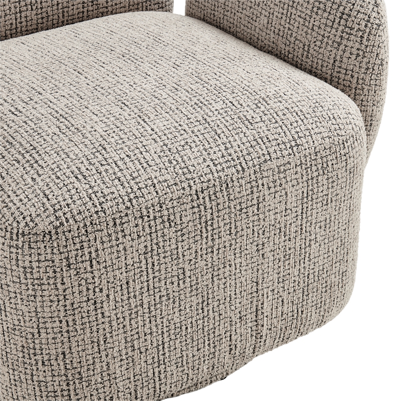 NPD Furniture - Zoya Fabric Swivel Accent Arm Chair - Mila Taupe