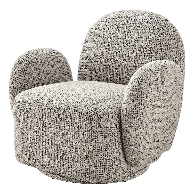 NPD Furniture - Zoya Fabric Swivel Accent Arm Chair - Mila Taupe