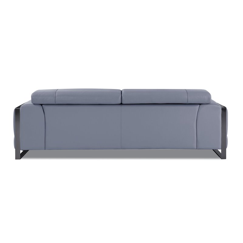 Titan Furnishings Modern Genuine Italian Leather Sofa Set in Light Blue