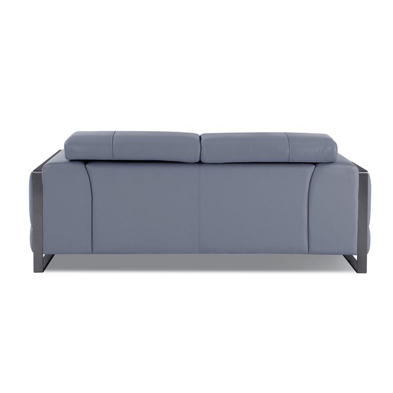 Titan Furnishings Modern Genuine Italian Leather Sofa Set in Light Blue