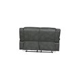 Titan Furnishings Transitional Faux Leather Reclining Sofa Set in Gray