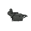 Titan Furnishings Transitional Faux Leather Reclining Sofa Set in Gray