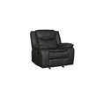 Titan Furnishings Transitional Faux Leather Reclining Sofa Set in Gray
